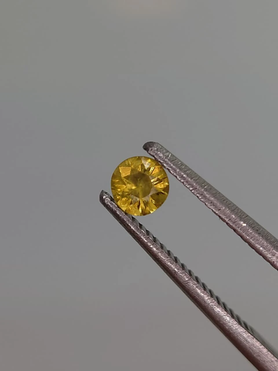 0.21ct Natural Round Demantoid Garnet in Cut From Pakistan — view 3